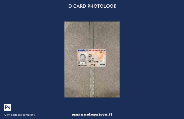 modello FRONTALE photolook ID Spagna stile verificato